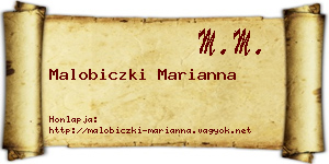Malobiczki Marianna névjegykártya